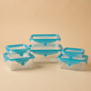 Taper Tupper Hermetico Pack 6 + Tapa Silicona Flexible - Imagen 1