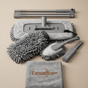 Kit Cepillos De Microfibra Auto Hogar Interior Y Exterior