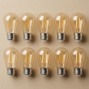 Pack 10 Ampolleta Led Vintage E27 / 1w 220v Luz Cálida