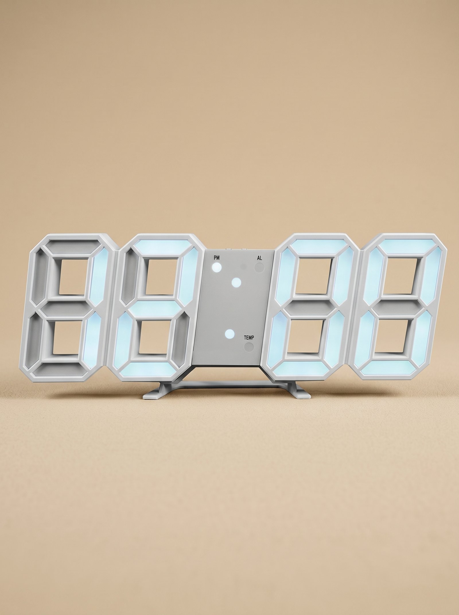 Reloj Despertador Brillante Digital 3d De Mesa Y Pared