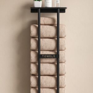 Repisa Con Porta Toallas Estante Toallero Baño Estanteria