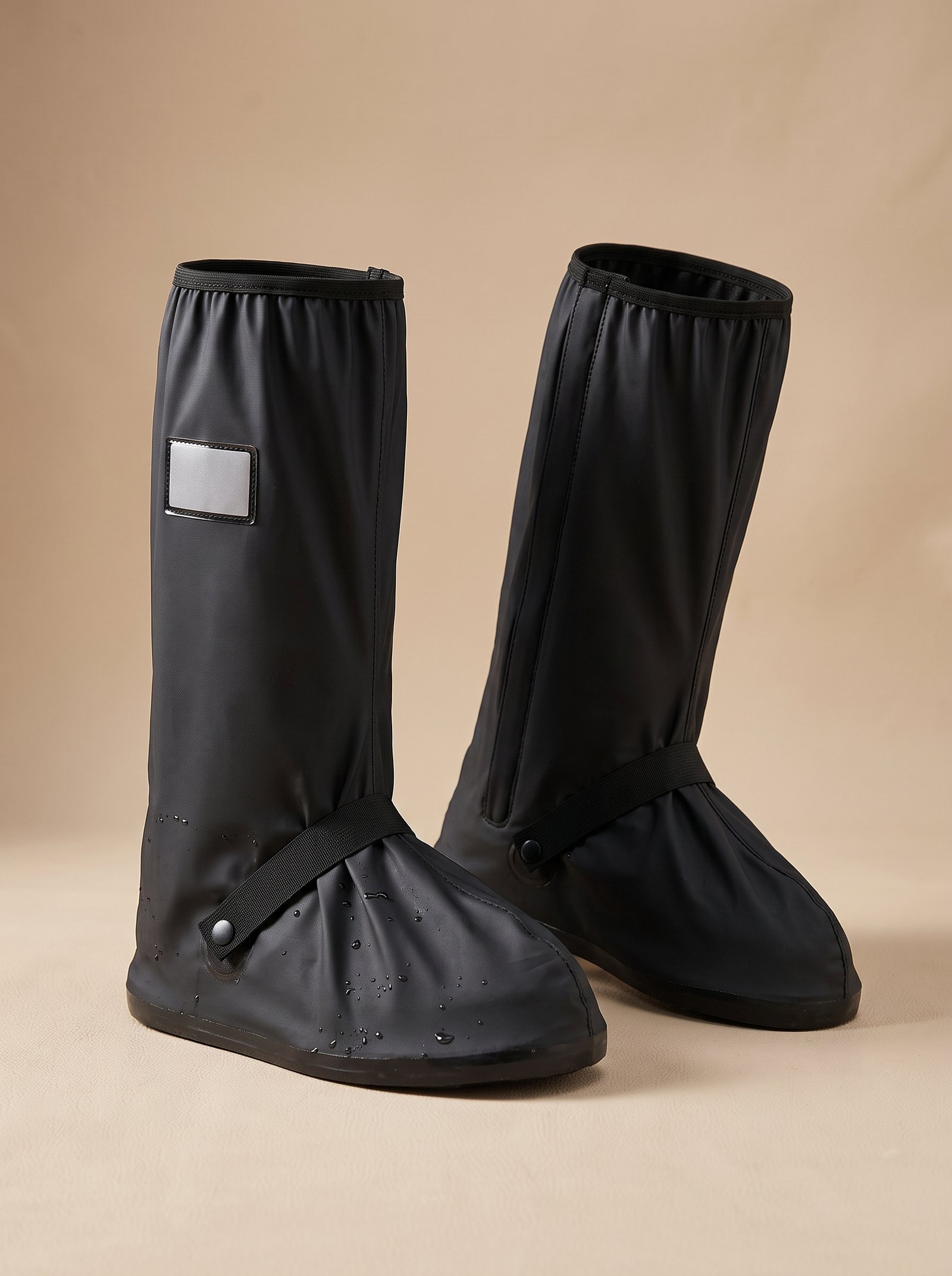 Cubre Zapatos Tipo Bota Negra - Talla XL